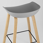 Барный стул на ножках из натурального дерева Boras Grey варинант исполнения - 6 | Loft Concept в Тюмени