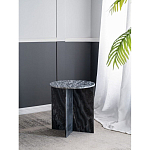 Столик кофейный с столешницей из черного мрамора Compact Black Marble Table варинант исполнения - 6 | Loft Concept в Тюмени