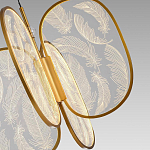 Люстра с гравировкой на акриловых плафонах Gravyura Bronze D 50 см варинант исполнения - 3 | Loft Concept в Тюмени