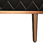 Комод черный округлой формы с рельефным фасадом Black Cut варинант исполнения - 7 | Loft Concept в Тюмени