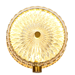 Бра с плафоном из рельефного стекла Peony Glass Bronze  варинант исполнения - 1 | Loft Concept в Тюмени