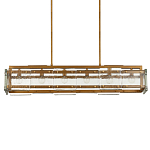 Люстра прямоугольная из толстого литого стекла Cast Glass варинант исполнения - 1 | Loft Concept в Тюмени