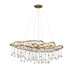 Люстра подвесная золотого цвета с металлическим сетчатым основанием и стеклянными каплевидными подвесками Hinkley варинант исполнения - 7 | Loft Concept в Тюмени