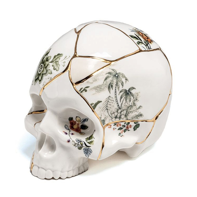 Статуэтка Seletti Skull Белый Золотой Мульти Статуэтка Seletti Skull Белый Золотой Мульти в Тюмени | Loft Concept