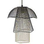 Подвесной светильник Black Grey Mesh Tube Lampshade Hanging Lamp варинант исполнения - 1 | Loft Concept в Тюмени