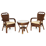 Комплект террасный из ротанга Eloise коричневый варинант исполнения - 1 | Loft Concept в Тюмени