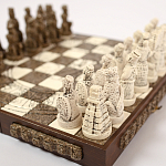 Шахматы  из  камня Cargador del Tiempo Chess Мексика ручная работа варинант исполнения - 4 | Loft Concept в Тюмени