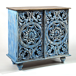 Комод с резным фасадом Blue Carved Chest of Drawers варинант исполнения - 2 | Loft Concept в Тюмени