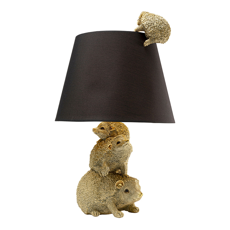 Настольная лампа для детской комнаты Ежики Черный Золотой в Тюмени | Loft Concept 