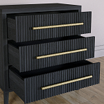 Комод Primo с 3 выдвижными ящиками Черный дуб варинант исполнения - 6 | Loft Concept в Тюмени