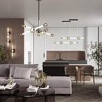 Светодиодный подвесной светильник Rovelly Black варинант исполнения - 3 | Loft Concept в Тюмени