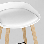 Барный стул на ножках из натурального дерева Boras White варинант исполнения - 7 | Loft Concept в Тюмени