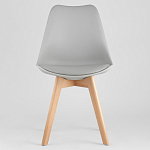 Стул с основой из пластика и мягким сиденьем Arvika Grey варинант исполнения - 2 | Loft Concept в Тюмени