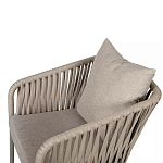 Стул серо-бежевый с декоративным плетением на спинке и подлокотниках Chair Weave варинант исполнения - 8 | Loft Concept в Тюмени