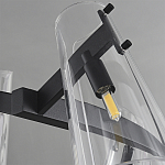 Люстра светодиодная с 8-ю прозрачными плафонами из акрила и стали Glass Cylinder Black варинант исполнения - 6 | Loft Concept в Тюмени