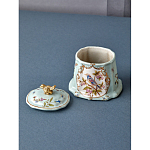 Шкатулка голубого цвета с рисунком и состаренным эффектом Eden Garden варинант исполнения - 6 | Loft Concept в Тюмени