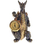 Часы в виде дракона Gold Black Dragon with Clock варинант исполнения - 1 | Loft Concept в Тюмени