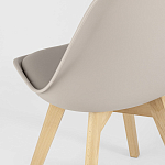 Стул с основой из пластика и мягким сиденьем Arvika Beige варинант исполнения - 6 | Loft Concept в Тюмени