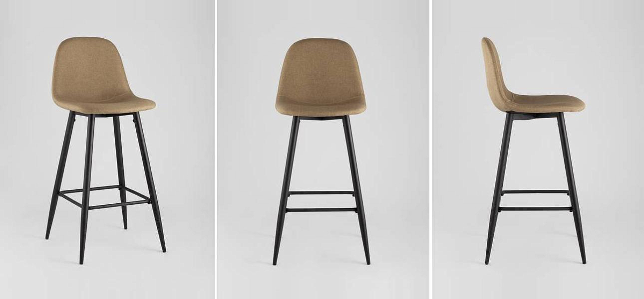 Барный Стул Archie Chair Бежевая Рогожка Барный Стул Archie Chair Бежевая Рогожка - Loft-Concept в Тюмени