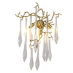 Бра с декором в виде ветвей и стеклянных подвесок в форме капель Droplet Chandelier варинант исполнения - 2 | Loft Concept в Тюмени