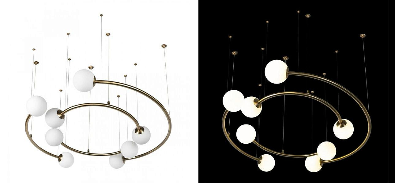 Дизайнерская Модульная Люстра PLANETARY two rings Gold 80 см Дизайнерская Модульная Люстра PLANETARY two rings Gold 80 см - Loft-Concept в Тюмени