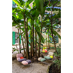 Дизайнерское разноцветное кресло на металлическом каркасе с подставкой для ног Poltronova Plasma Armchair варинант исполнения - 10 | Loft Concept в Тюмени