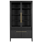 Витрина Primo со стеклянными фасадами и буфетом шпон Черный дуб варинант исполнения - 1 | Loft Concept в Тюмени