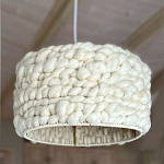 Вязаный шерстяной светильник Knitted wool lamp Cylinder варинант исполнения - 2 | Loft Concept в Тюмени
