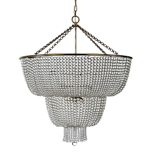 Люстра двухъярусная со стеклянными бусами Glass Bead Chandelier