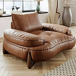 Кресло кожаное с деревянным каркасом Medieval Furniture варинант исполнения - 4 | Loft Concept в Тюмени