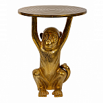 Столик с подстольем в виде обезьянки Bombay Gold варинант исполнения - 2 | Loft Concept в Тюмени