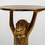 Столик с подстольем в виде обезьянки Bombay Gold варинант исполнения - 4 | Loft Concept в Тюмени