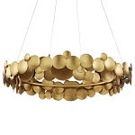 Люстра круглая из многослойных золотых дисков Metal Disc Chandelier варинант исполнения - 5 | Loft Concept в Тюмени