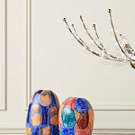 Люстра  с круглыми прозрачными шарами на серебряном каркасе Silver Stalk варинант исполнения - 3 | Loft Concept в Тюмени