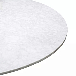 Круглый обеденный стол с белой мраморной столешницей White Tabletop on Black Base варинант исполнения - 6 | Loft Concept в Тюмени