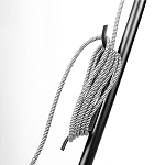 Торшер в виде прожектора с круглым тканевым абажуром на треноге черного цвета Radiance Éclat варинант исполнения - 7 | Loft Concept в Тюмени