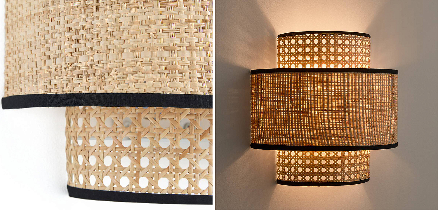 Бра Ottar Wicker Double lampshade - Loft-Concept в Тюмени