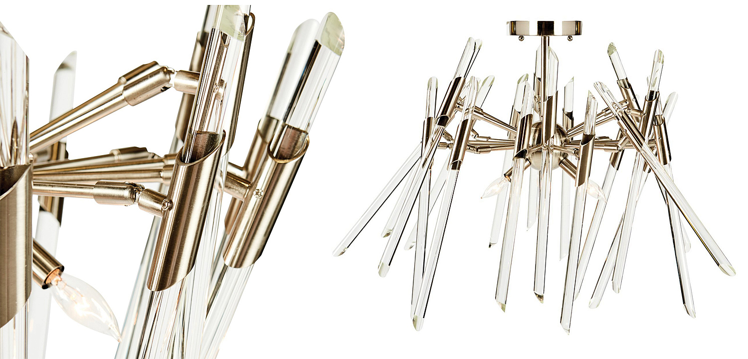 Потолочный светильник Ice Rods Chandelier nickel Потолочный светильник Ice Rods Chandelier nickel - Loft-Concept в Тюмени