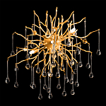 Бра с лучеобразным основанием и подвесками из прозрачного стекла в виде длинных капель Droplet Chandelier варинант исполнения - 2 | Loft Concept в Тюмени