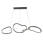 Люстра подвесная  5-ю асимметричными кольцами черного цвета Ring Horizontal варинант исполнения - 1 | Loft Concept в Тюмени