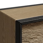 ТВ тумба 2 двери и 2 ящика с подсветкой на рельефном фасаде Warm Industrial варинант исполнения - 6 | Loft Concept в Тюмени