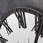 Часы настенные зеркальные с чёрным металлическим циферблатом Mirror Tower Clock варинант исполнения - 4 | Loft Concept в Тюмени