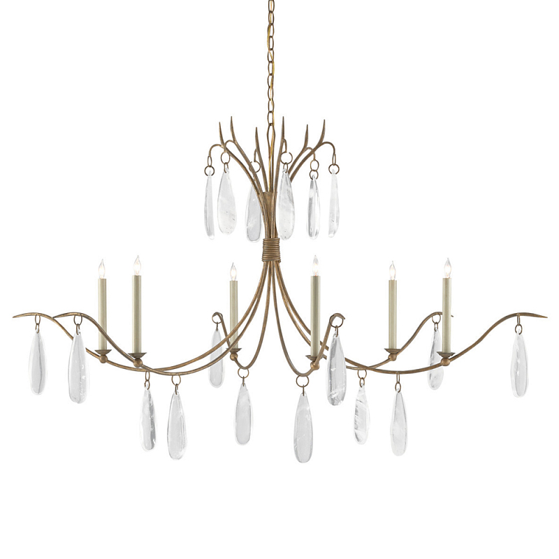 Люстра с прозрачными каплевидными подвесками Elegant Thin Chandelier Золотой Прозрачный Люстра с прозрачными каплевидными подвесками Elegant Thin Chandelier Золотой Прозрачный в Тюмени | Loft Concept