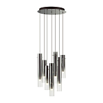 Люстра каскадная с 7-ю цилиндрическими плафонами из стекла Luminous Cylinders варинант исполнения - 2 | Loft Concept в Тюмени