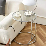 Дизайнерский журнальный стол круглый на стальном каркасе Fahek варинант исполнения - 2 | Loft Concept в Тюмени