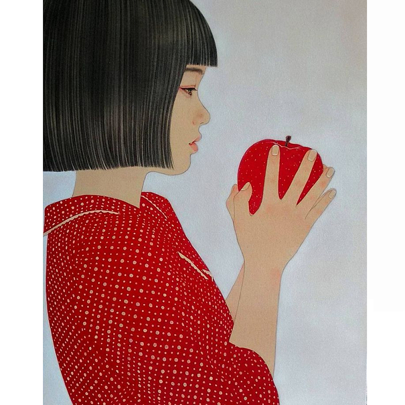 Картина маслом Девушка с яблоком Under the Apple Tree Мульти Картина маслом Девушка с яблоком Under the Apple Tree Мульти в Тюмени | Loft Concept