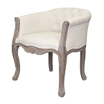 Кресло низкое в стиле прованс Бежевый Лен Louis French Armchair  варинант исполнения - 3 | Loft Concept в Тюмени