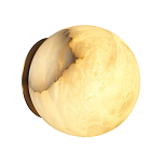 Настенно-потолочный светильник с плафоном в форме шара из алебастра Cryptocrystalline Stone варинант исполнения - 8 | Loft Concept в Тюмени