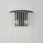 Бра со стеклянными прозрачными трубками и черным металлическим каркасом Nembus варинант исполнения - 1 | Loft Concept в Тюмени