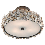 Потолочный светильник круглый с абажуром из устричных раковин Sea Ravens варинант исполнения - 3 | Loft Concept в Тюмени